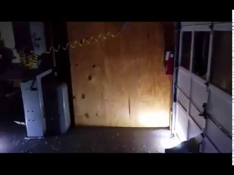 Light Grenade Breaking Glass at Night