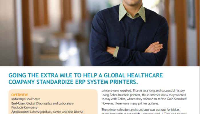 Healthcare Barcode Labeling Case Study with the Zebra ZM400 Printer