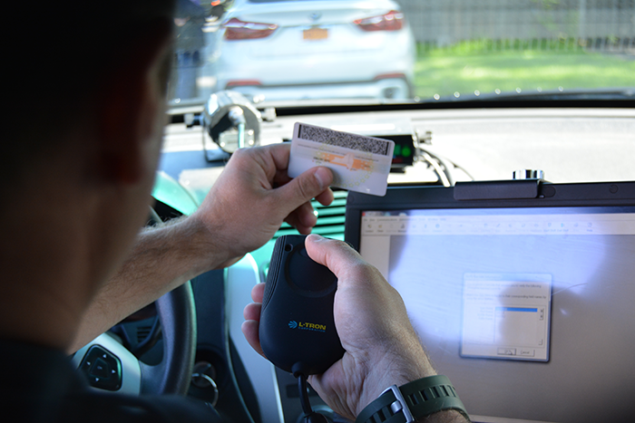 Scan a Driver's License above the steering wheel to increase awareness of your surroundings. Do this frequently to strengthen your muscle memory.