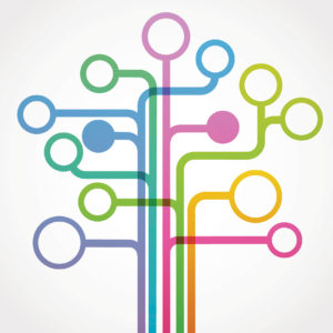 Set of blank buttons with technology tree line connect together, great for you design or app or icon.
