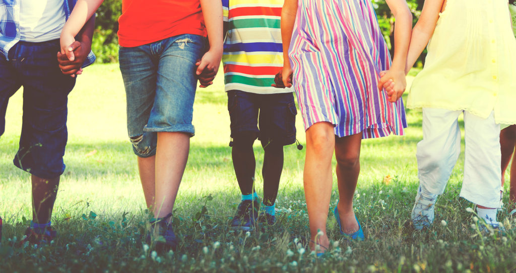 children holding hands