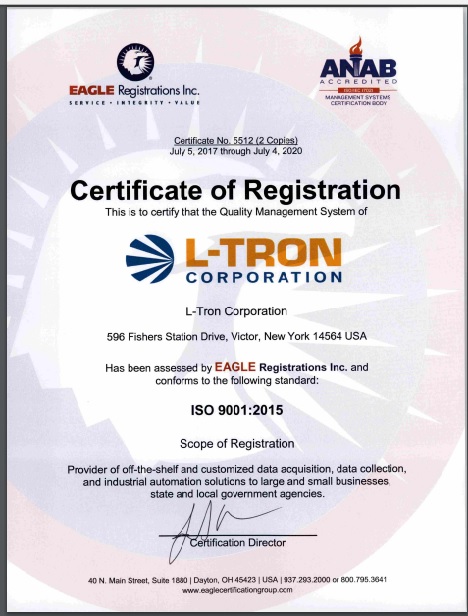 ISO/AS9100: 2015 Certification.