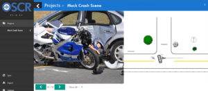 Example of the OSCR360 software for use at a crash scene