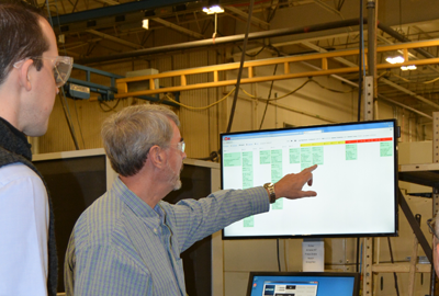 digital visual scheduling on the manufacturing floor