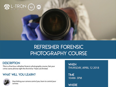forensic photography course flyer