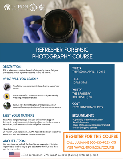 forensic photography course flyer