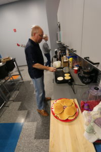 Andy baking for National Maple Syrup Day