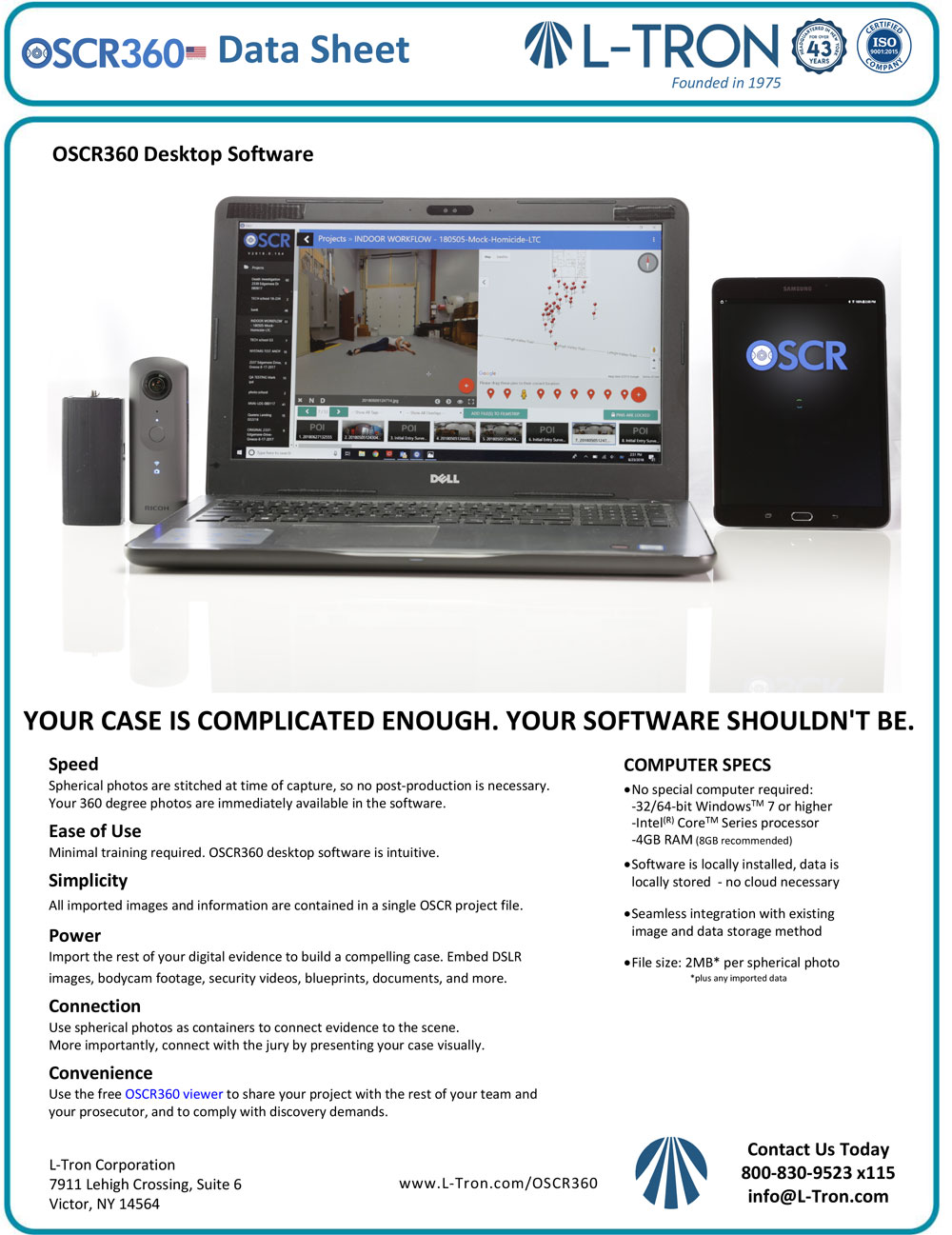 OSCR360 Datasheet - Desktop Software