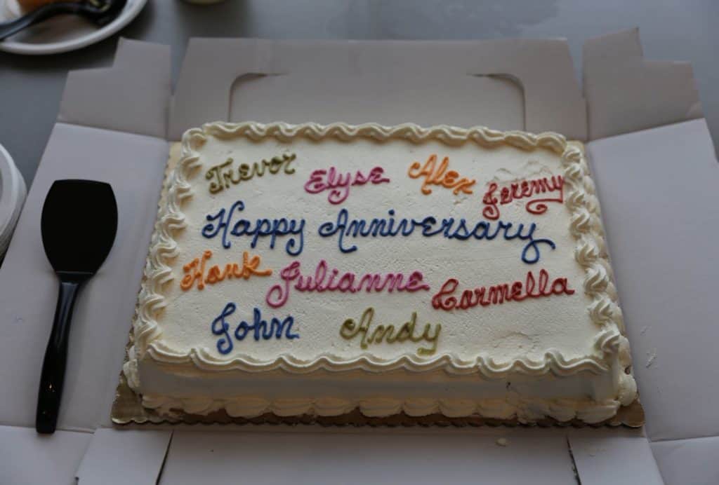 2019 Employee Anniversaries Cake