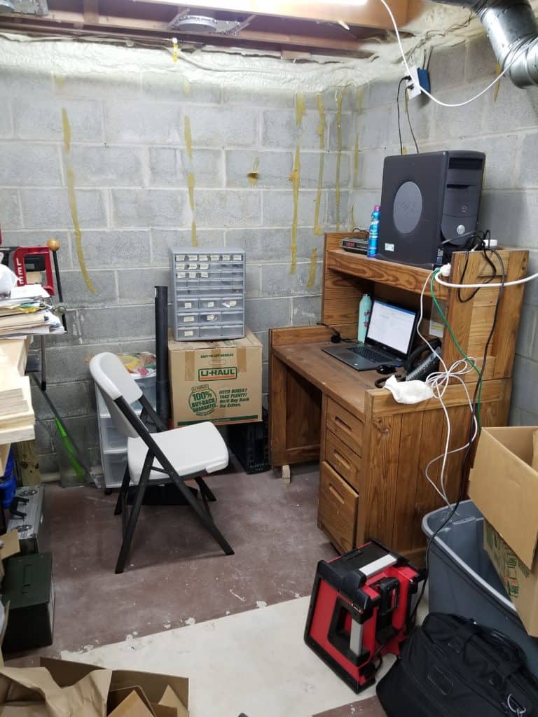 Trevors basement office