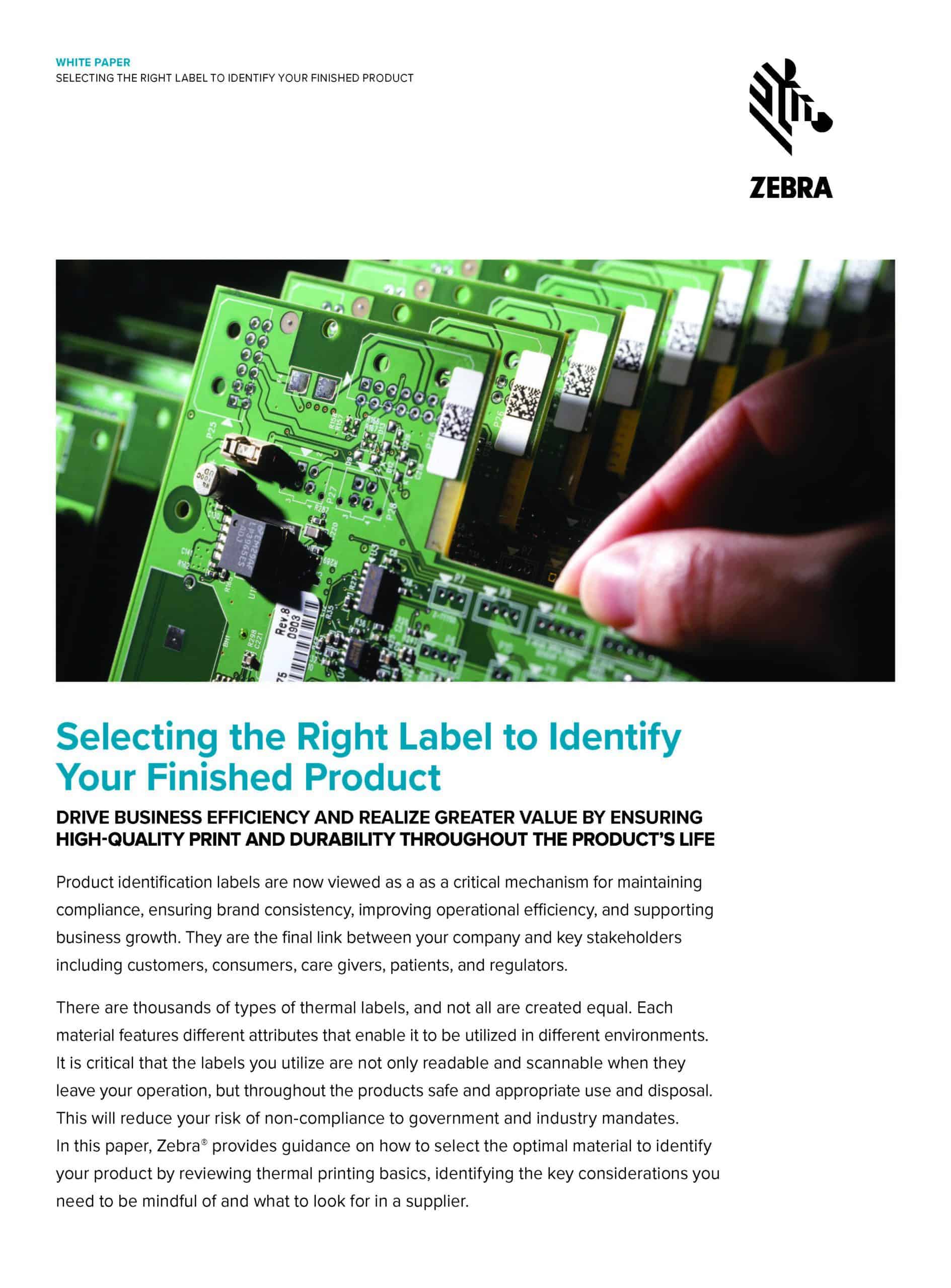 [White Paper] Selecting the Right Barcode Label for your Finished Product