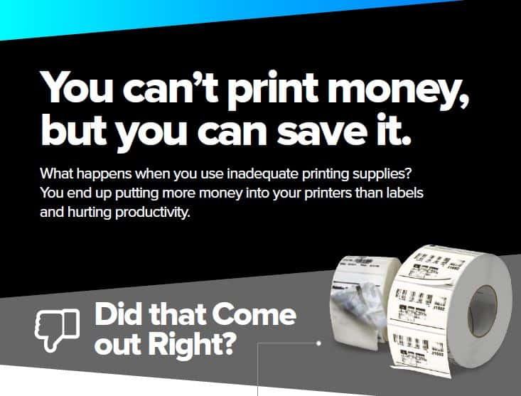 You can't print money but you can save it with supplies infographic