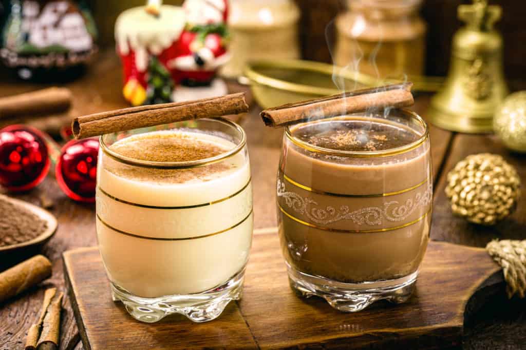 Holiday Favorite Traditions - hot choc vs eggnog