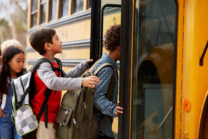 children getting on bus - National Conference on Active school threats