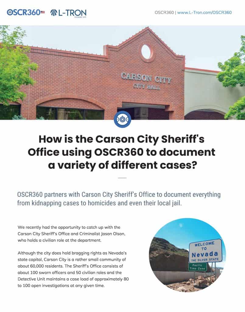 CCSO using OSCR360 documenting kidnapping investigation