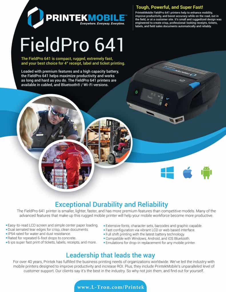 FieldPro 641 Data Sheet Image